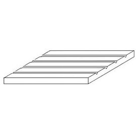 Platte  weiss  15x30cm  1.0mm fein geriffelt