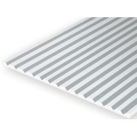 Platte  weiss  15x30cm  1.0mm V-geriffelt .125