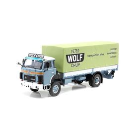 Saurer D250B Plateau bâche Peter Wolf Chur
