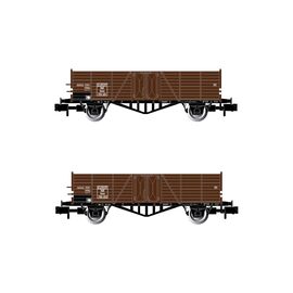 ÖBB 2 wagons de marchandises découverts ex Villach brun Ep.III