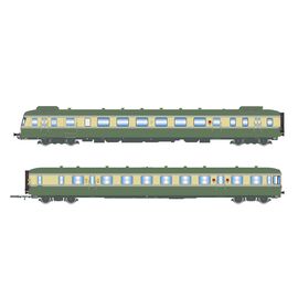 SNCF Automotrice diesel RGP II X 2719 + XRAB 7708 vert/beige Déflecteur de fumée Logo nouveau Ep.IV