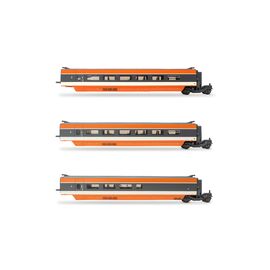 SNCF TGV Sud-Est version inauguration 1981 Coffret de 3 voitures intermédiaires 2x 1ère classe 1x Ba