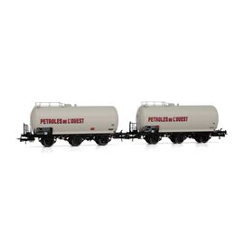 SNCF Coffret de 2 wagons-citernes à 3 essieux PETROLES de L'OUEST gris Ep.IV
