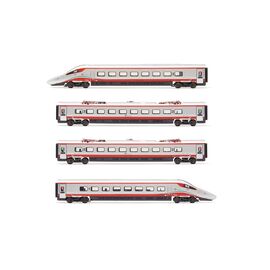 FS Trenitalia Coffret de 4 voitures ETR 610 Frecciargento peinture ECE Mailando - FrankfurT Ep.VI