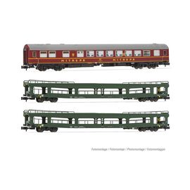 DR Coffret de 3 voitures voyageurs OSShD type B Spree-Alpen-Express Coffret 2 vert/rouge 1x WR + 2x