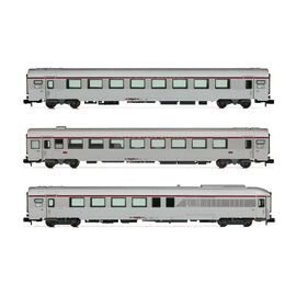 SNCF Coffret de 3 TEE Cisalpin Milan - Paris 2/2 A4Dtux + A8u + A8tu argenté Ep.IV