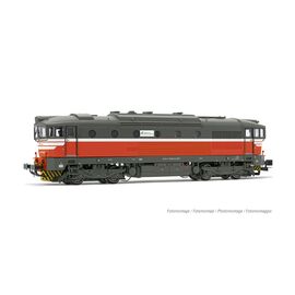 Mercitalia S&amp;amp;T locomotive diesel D.753 rouge/gris avec bandes blanches Ep.VI