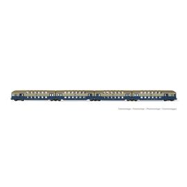 DR 4er-Set Doppelstockwagen ohne Steuerwagen blau/hellgrau Ep.IV