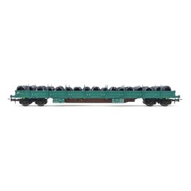 FS 4-achsiger Rungenwagen Res grün mit Drahtcoils Ep.VI