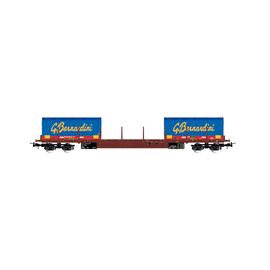 FS 4-achsiger Rungenwagen Rgs mit 2x 20' coil containers Gruppo Bernardini Ep.V