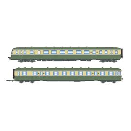 ARW02.HJ2418S-SNCF Dieseltriebwagen RGP II X 2717 + XR 7710 gr&#252;n/beige Ursprung Ep.III DCS