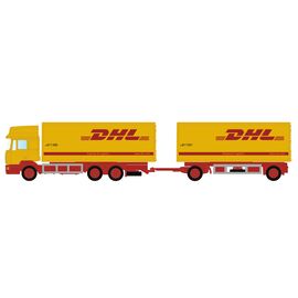 MAN F90 3 essieux remorque à fourgon DHL
