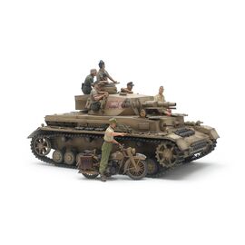 1/35 German Tank IV Ausf. F &amp; Motorcycle Set North Africa