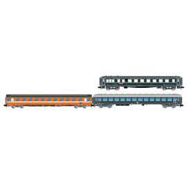 FS Alpen-Express Rome - Munich Set de 3 pièces. Coffret WR + Eurofima B C1 + UIC-X 64 B gris Ep. IV