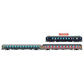 FS 3-teil. Set Alpen-Express  WR CIWL 1925T UIC + UIC-X A rot/grau + UIC-X B grau  Ep. IVb