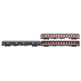 FS 3-teil. Set Alpen-Express  2x UIC-X B rot/grau + Gepäckwagen UIC-X 70 grau  Ep. IVb