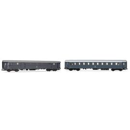 FS 2-teil. Set Dz 83000 Gepäckwagen/Fahrradwagen + Bz 33010 B  grau  Ep. IVb