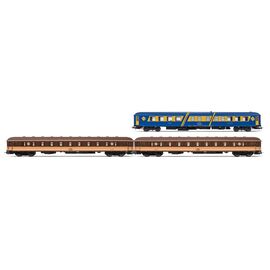 RENFE  3-teil. Set Costa Brava  blau Speisewagen + 2x Liegewagen in Estrella  Ep. IV