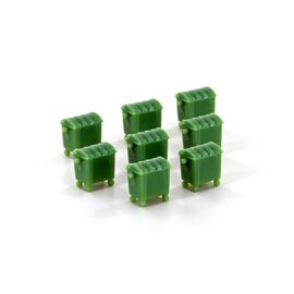 Set de 8 grandes poubelles vertes