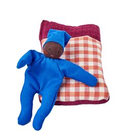 BABY avec sac de couchage carreau rouge