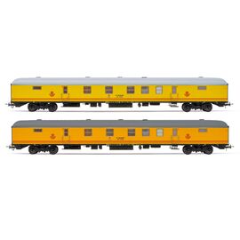 ARW03.HE4021-RENFE 2-teil. set DGCT-3100 Postwagen mit160km/h Dhregestellen&nbsp; gelb&nbsp; Ep. IV