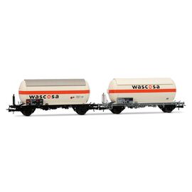 CFF Coffret de 2 wagons-citernes à gaz à 2 essieux WASCOSA Ep.V