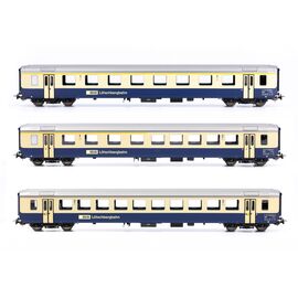 BLS Personenwagenset EW I 1x 1.Klasse  1x 1./2 Klasse und 1x 2.Klasse  Ep. V  AC