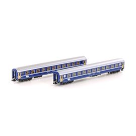 2 SBB RIC Schlafwagen blau altes Logo Ep.IV