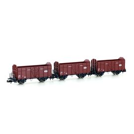 CFF 3 wagons de marchandises découverts SBB Kreuz Fbkk Ep.IV