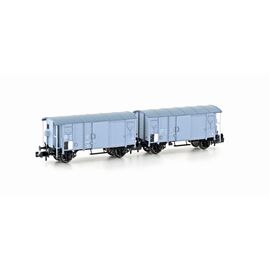 CFF 2 wagons marchandises couverts K2 gris Ep. II