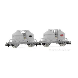 SBB 2 x 2-achsige Silowagen Ucs grau Ep.IV SWISS EDITION