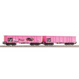 ARW05.58393-SBB 2 Hochbordwagen Eaos SBB pink,1x.Graffiti, EpV SWISS EDITION