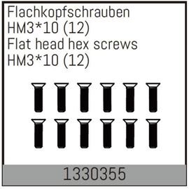 HM3*10mm Flachkopfschrauben 12 Stück