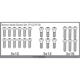 Button Head Screw Set 3*12/3*16