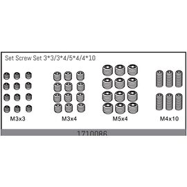 Madenschraubenset 3*3/3*4/5*4/4*10