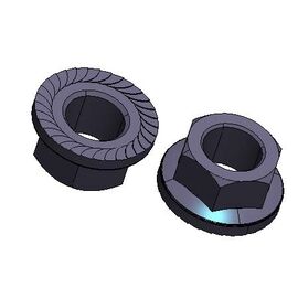 4mm Serrated Wheel Nut (black, 8pcs.)