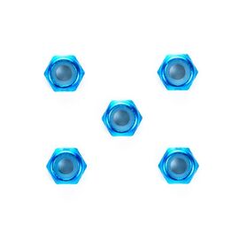 3mm Thin ALU Lock Nut blue (5)
