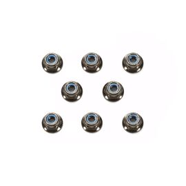 4mm Flange Lock Nut black (8pcs)