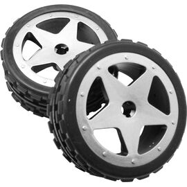 Roues avant (2) pour 3041/3044 - argenté