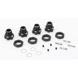 Alum. 17mm Wheel Hex Drive (w/nuts pins) 4pcs.