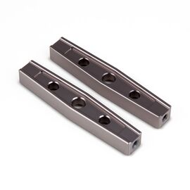 Gmade GS01 Machined M3 54mm Upper Link (2) (Titanium Gray)