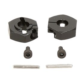 ALUMINUM REAR HEX WHEEL HUB (CLAMP TYPE/BLK/2PCS)