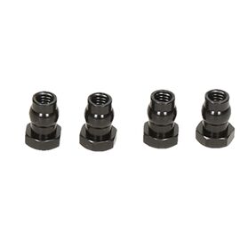 SHOCK CAP BALL 4.8x8mm (Black/Hard Anodized/4pcs)