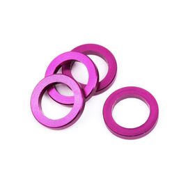 ALUMINUM WASHER 4X6X1.0MM (4PCS/PURPLE)