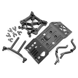 SAVAGE X - SKID PLATE/DAMPFERBRÜCKE/KAROSSERIEHALTER