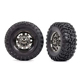 Tires and wheels, assembled, glued (T RX-6 2.2' wheels, Canyon RT 4.6x2.2' tires) (front) (2)