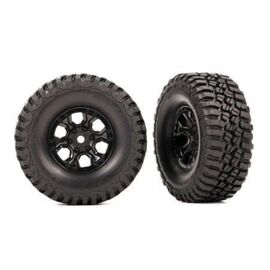 Tires & wheels, assembled (black 1.0' wheels, BFGoodrich Mud-Terrain T/A K M3 2.2x1.0' tires) (2)