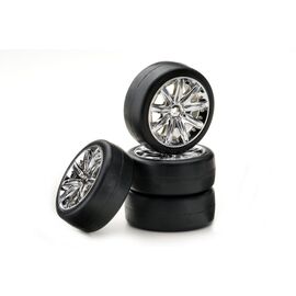 Train de roues Piste Throwing Star / Slick chromé 1:10 (4)