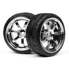 PNEUS T-GRIP MONTES SUR JANTES 26mm RAYS 57S-PRO - CHROME