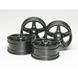 Twin 5-Spoke Wheels 4pcs noir (26mm / +4)